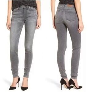 MADEWELL Women 9" High Riser Skinny Jeans Shaw Wash Gray Size 24